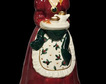 Claire Burke Christmas Ceramic Incense Burner Figurine: 7.5 Inch