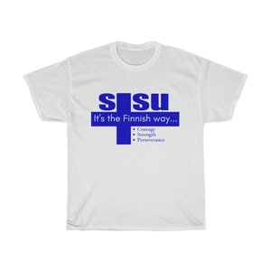 Finnish SISU Finland Map Definition of SISU Unisex Heavy Cotton Tee