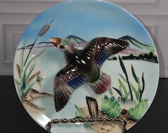 Vintage Wood Duck Canada Goose Set Of 2 Napco Japan 3 Dimensional Game Birds