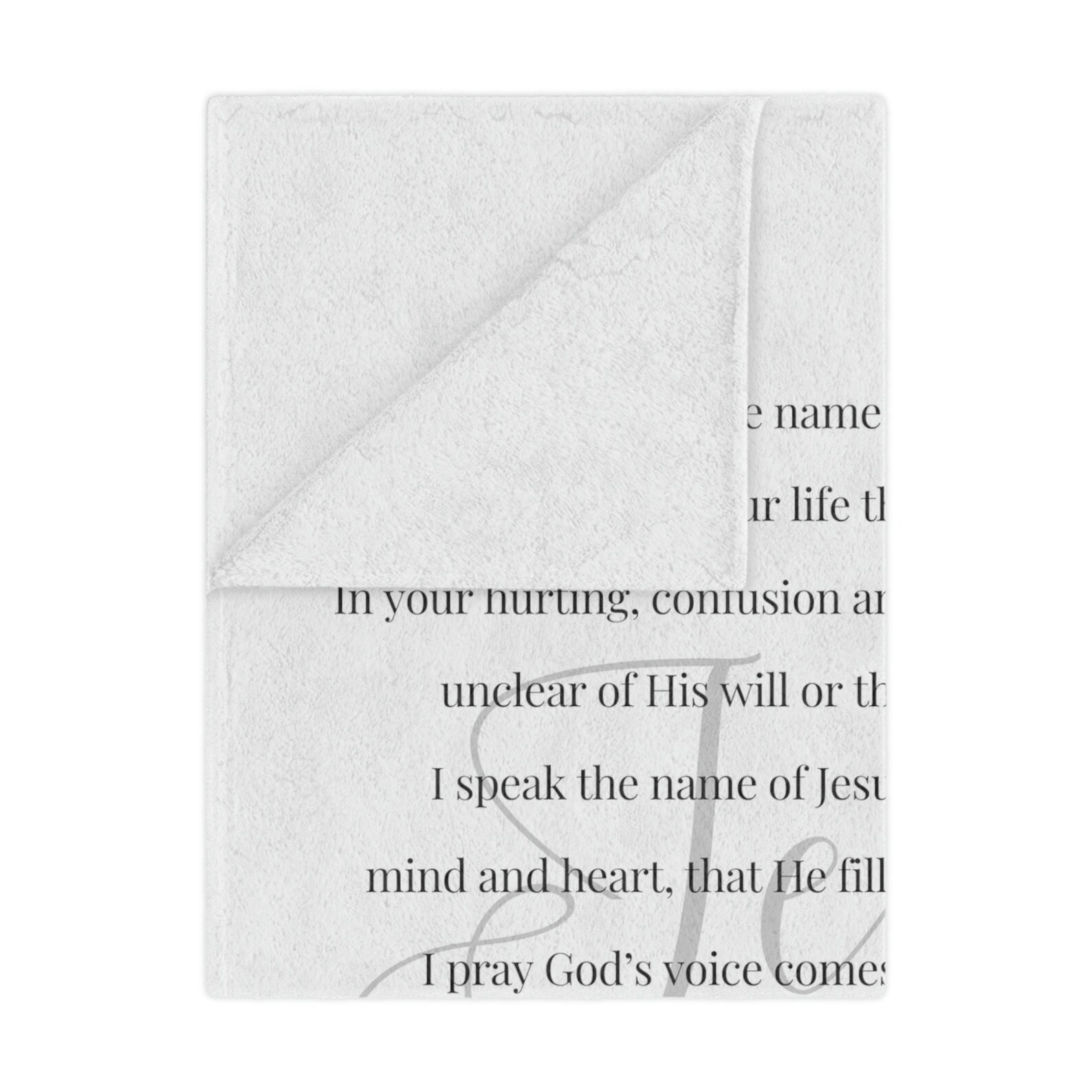 Prayer Blanket I Speak the Name of Jesus Over You Comfort Minky Blanket