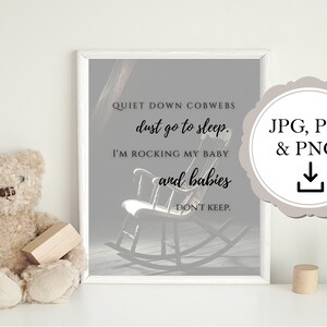 Nursery Wall Print Babies Don't Keep JPEG PDF & PNG *** Téléchargement numérique ***