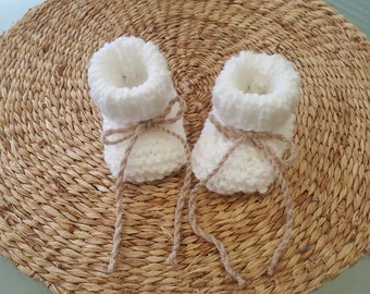 Chaussons  bébé en laine