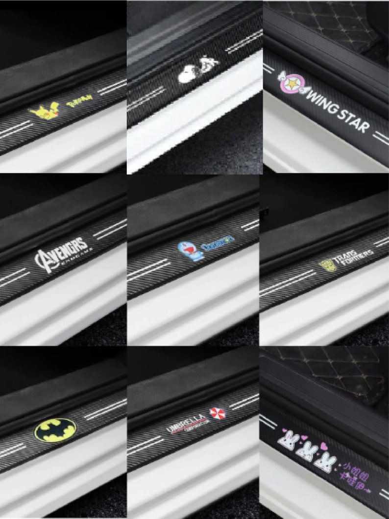 5pcs Car Door Sill Cover Car Door Step Protector Sticker 4 Etsy