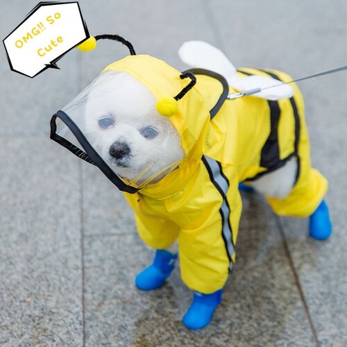Dog Raincoat Cute Dog Raincoat Clear 