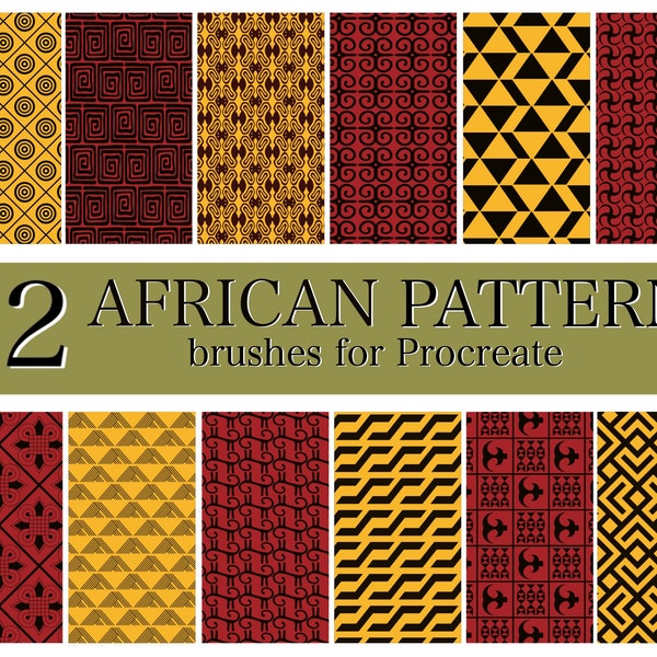 African brush procreate, ethnic ornament procreate, African brush iPad, African seamless brush, Afro pattern procreate, ethnic pattern iPad