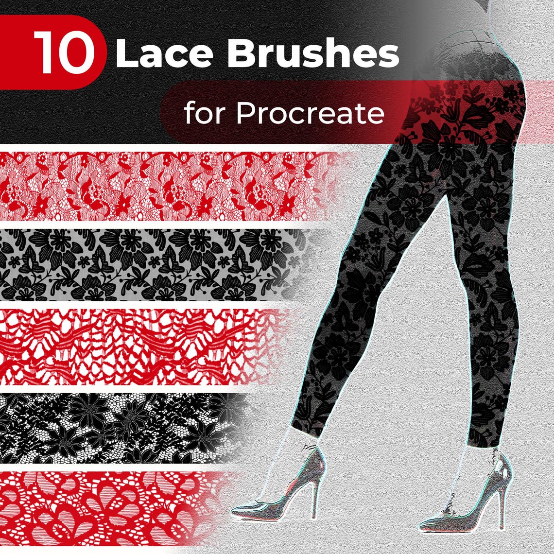 10 Lace Seamless Pattern Brushes for Procreate (digital Download) - Etsy
