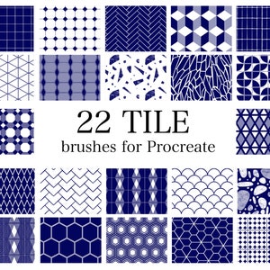 Tile brushes procreate, interior pattern brushes, tile texture procreate, mosaics brush procreate, iPad tile, Seamless tile procreate