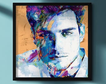 Retrato abstracto al óleo personalizado a partir de una foto (archivo digital)