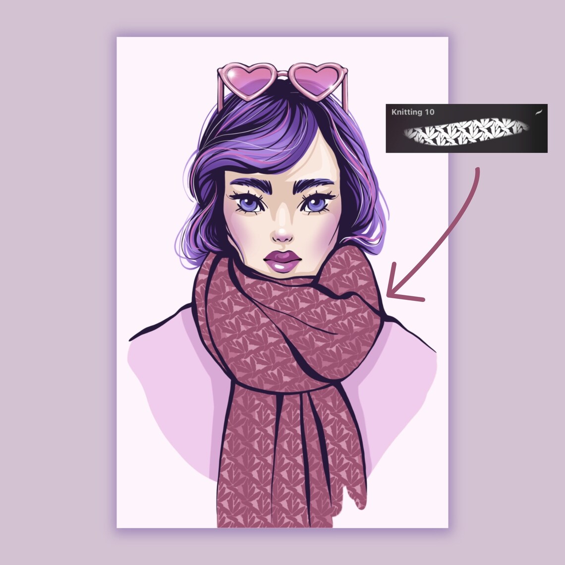 Knitting Brushes Procreate Knit Seamless Pattern Fashion iPad Etsy