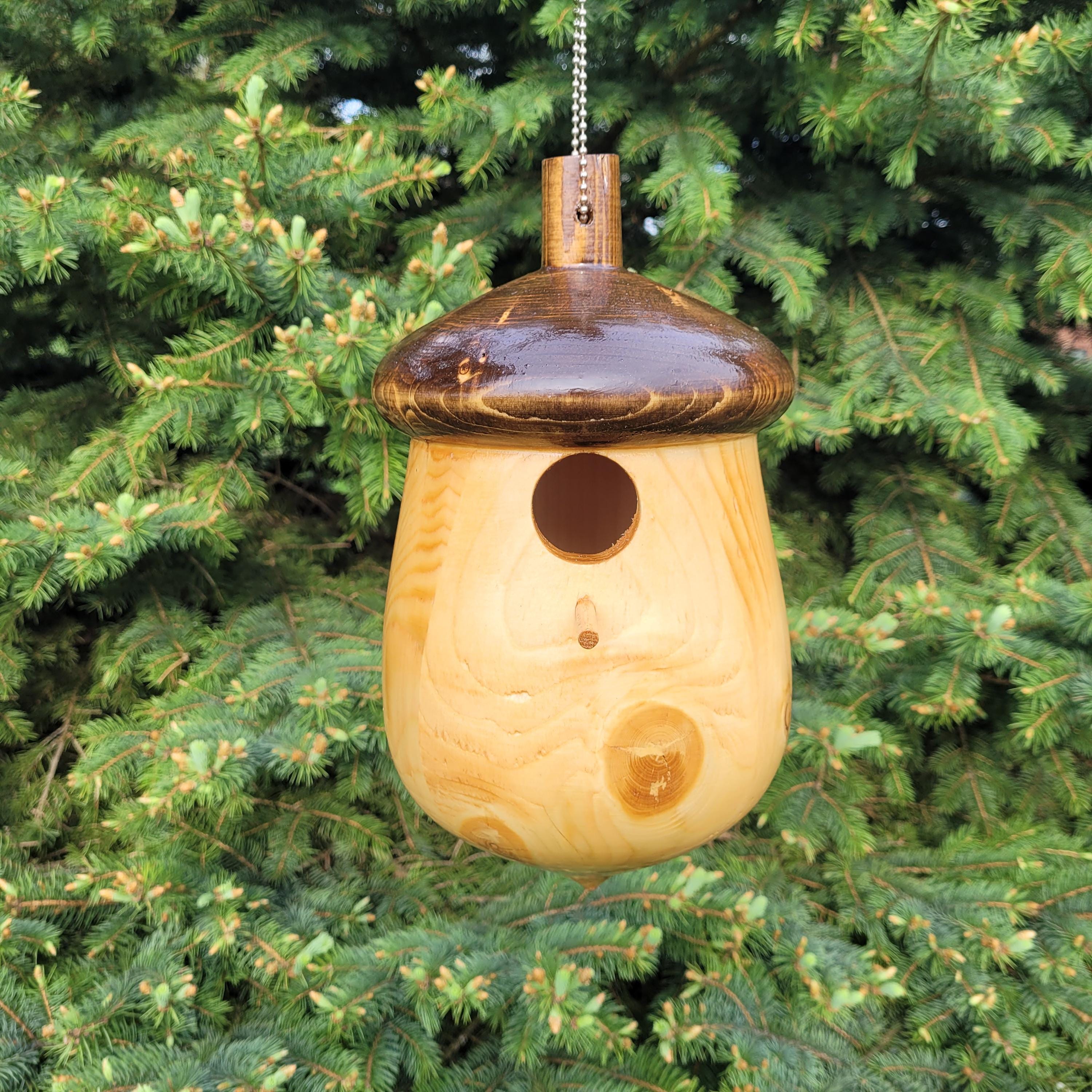 Birdhouse, Acorn Bluebird House Handcrafted by an Amish Craftsman