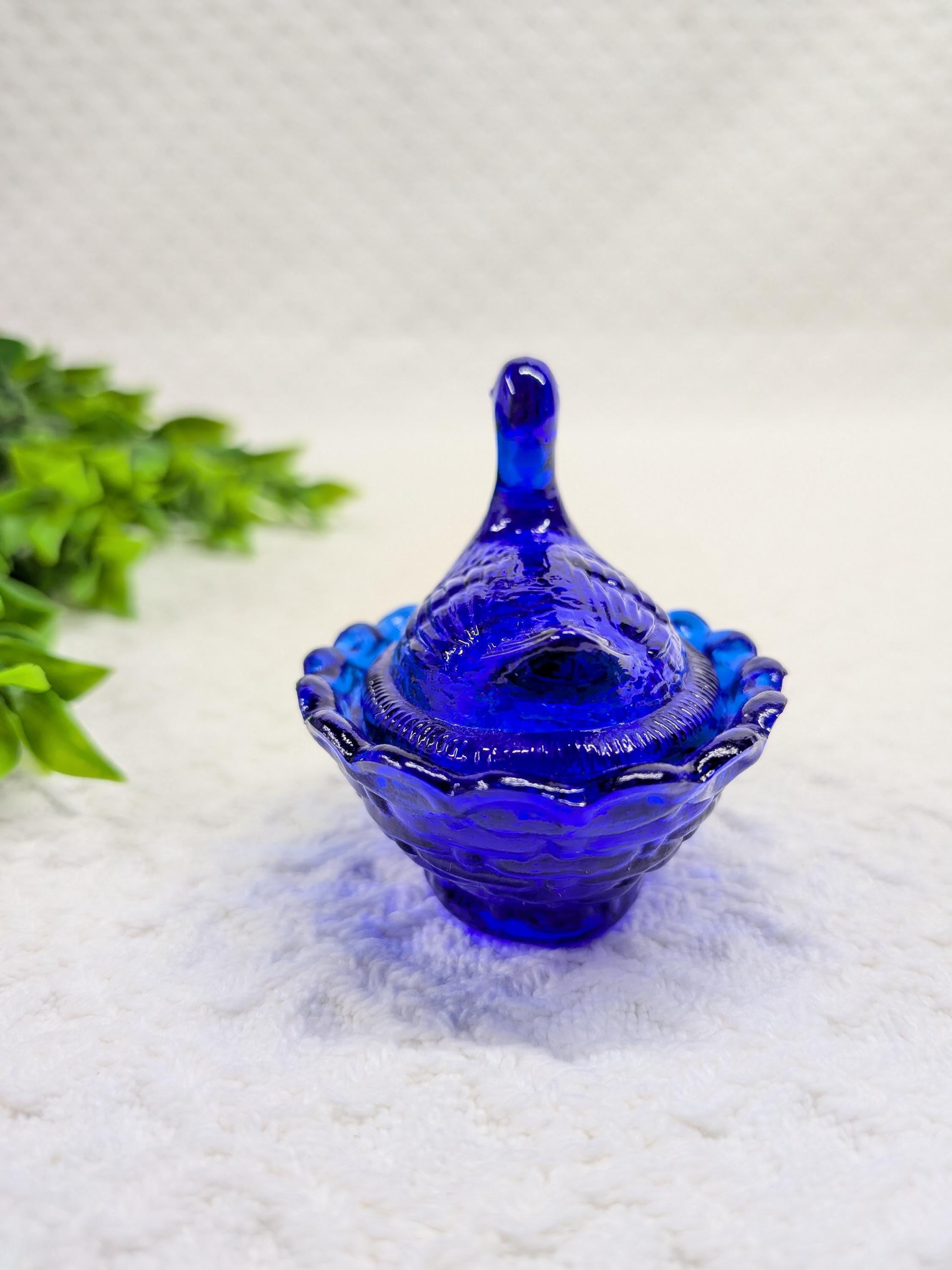 Vintage Boyd Cobalt Blue Duck on Nest Salt Cellar - Etsy