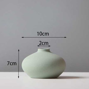 Modern Minimalist Matte Grey Orange Ceramic Vase Set - Etsy