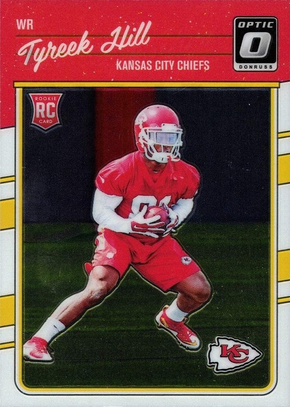 Tyreek Hill Rookie Card 2016 Panini Donruss Optic Football Etsy
