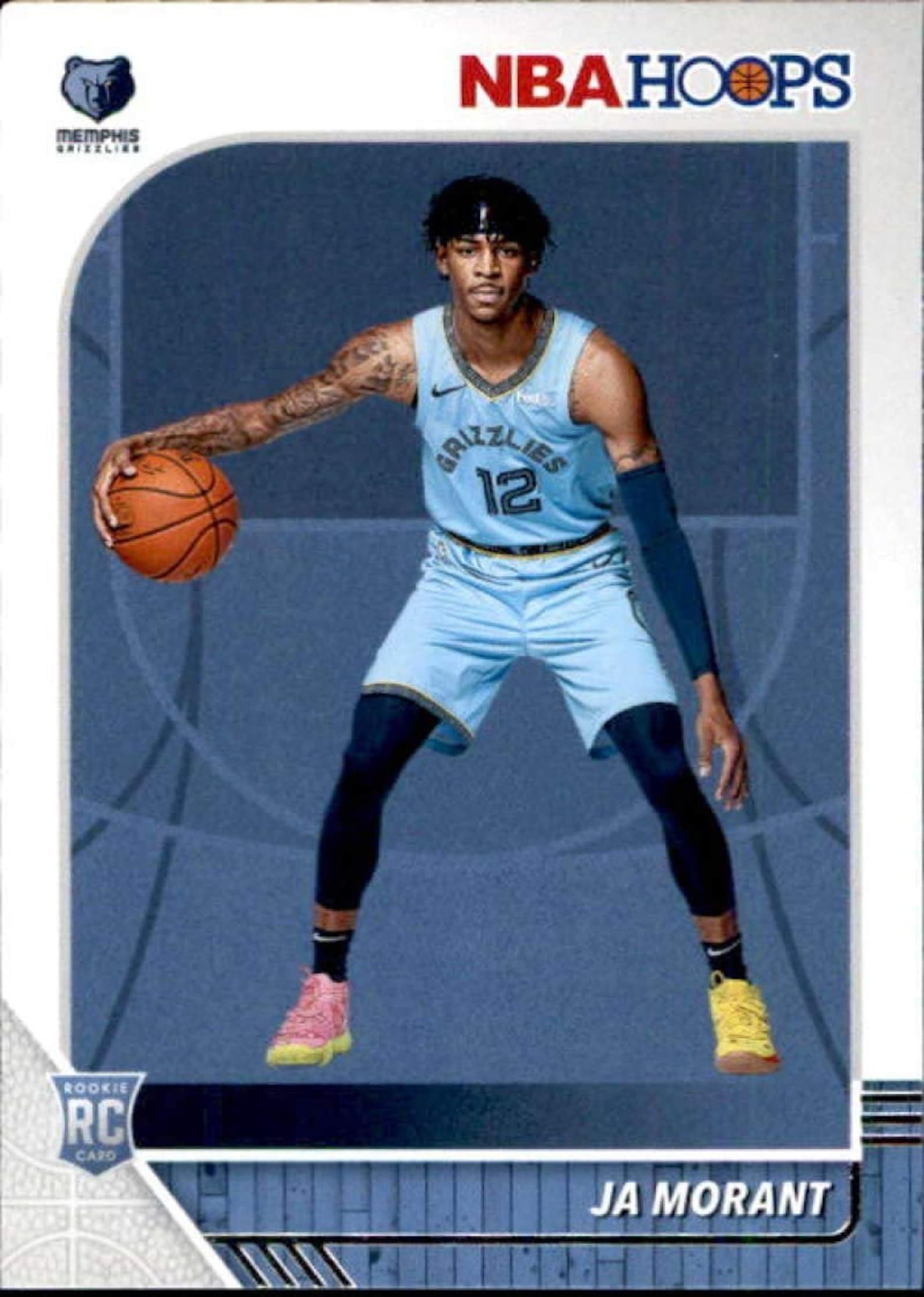 2019 20 Panini Nba Hoops Basketball 259 Ja Morant Rookie Card Etsy