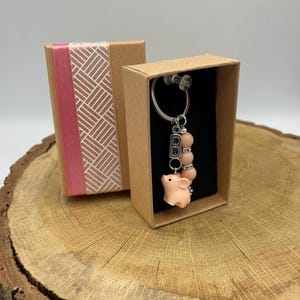 Pig Silver Personal Keychain