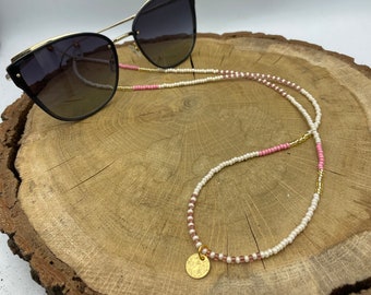Chaîne de lunettes en or rose
