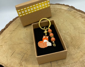 Orange Fox Keychain