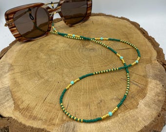 Chaîne de lunettes d&#39;été verte