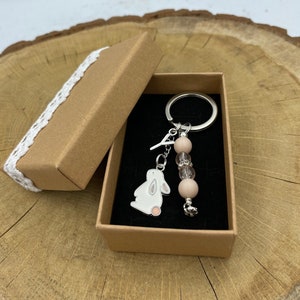 Personal Silver Rabbit Keychain