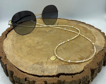 Chaîne de lunettes en or rose clair