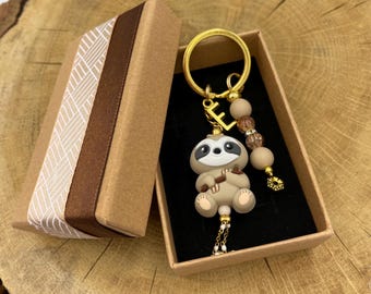 Personal Gold Sloth Keychain