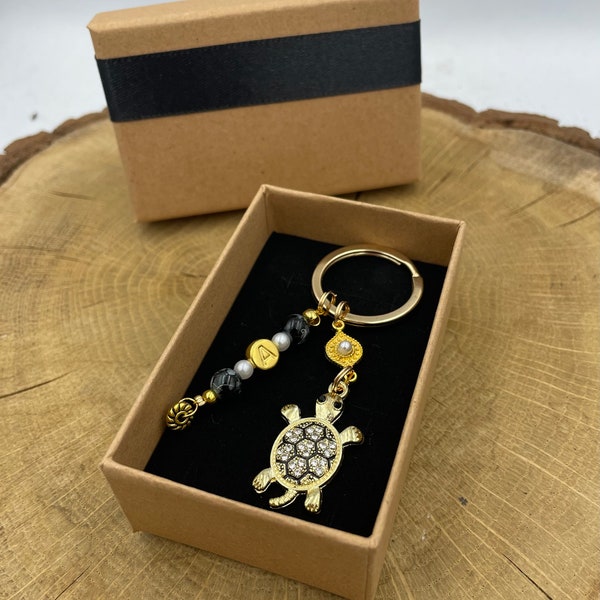 Personal Golden Turtle Keychain