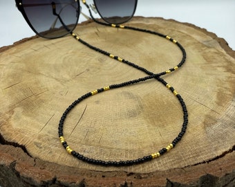 Black Gold Glasses Chain