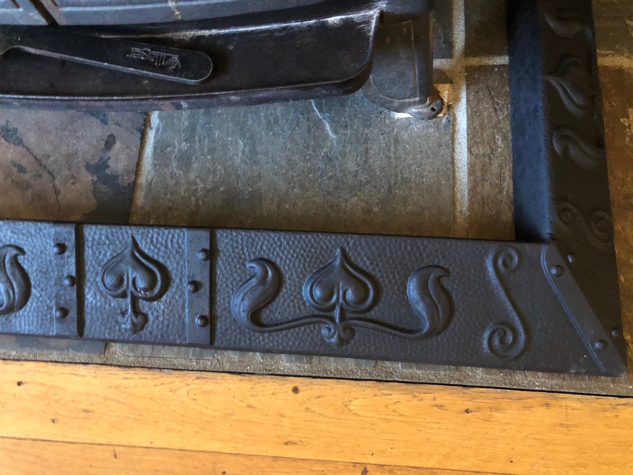 Art Nouveau Fire Fender Cast Iron Fire Fender Kerb 1890 Etsy