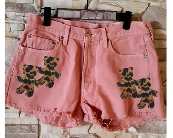 Levis 501 original Exclusive vintage light pink shorts