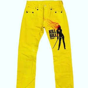 Jeans originali Kill Bill personalizzati fatti a mano