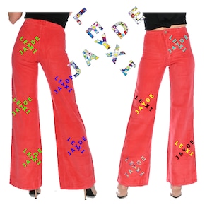Jeans esclusivi fatti a mano con il tuo nome o login o monogramma aziendale