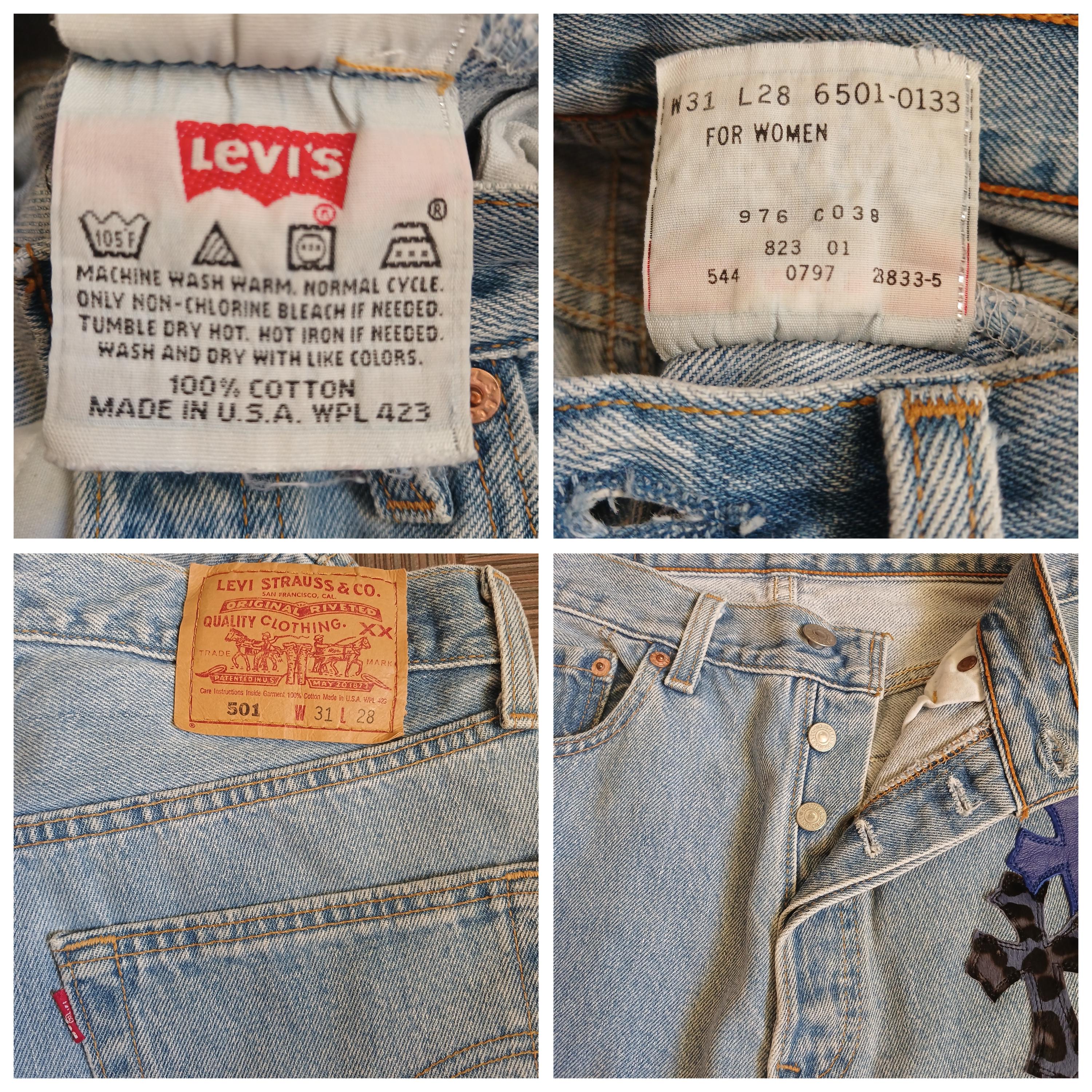 h*e様 リーバイスヴィンテージパッチワークデザイン ライトブルー