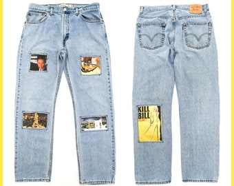 Vaqueros Levi's 501 con parches personalizados de Kill Bill