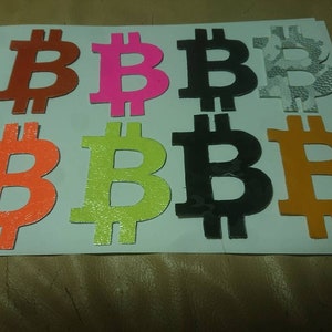 Superior handmade ORANGE Bitcoin leather patches for clothing great quality DIY Jeans Patch SuperB