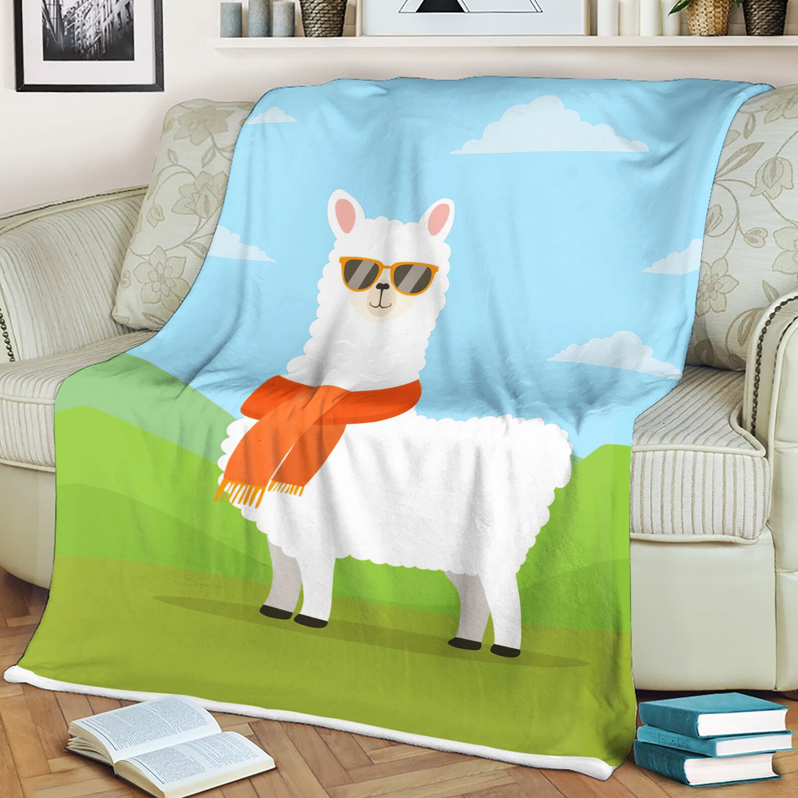 Funny Llama Fleece Blanket Quilt Llama Throw Blanket Llama Etsy