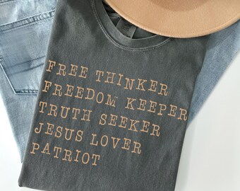 Free Thinker Png, Jesus Lover Png, Patriot Png, Truth Seeker Png, Freedom Keeper Png, Political Png, Sublimation, Craft