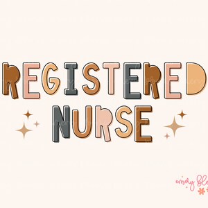 Registered PNG Digital Design Download, Retro Sublimation Nurse PNG, Boho Nurse T Shirt Design, Print File for Nurses, Healthcare Png