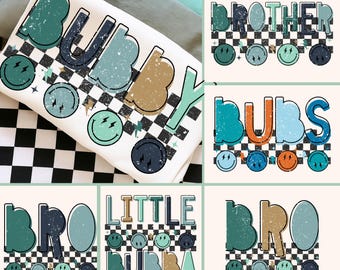 Bubs PNG Bundle, Kids Png, Boy Png, Checkered Png, Sibling Png, Feral Png, Preppy Png, Lightning Png, Bolt Png, Toddler Png, Grunge Png