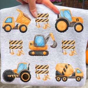 Construction PNG, Kids Png, Equipment Png, Escavator Png, Building Png, Boy Png, Toddler Png, Checkered Png, Sibling Png, Preppy Png