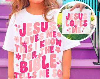 Jesus Loves Me This I Know png, christelijk png, kinderpng, religieus png, bloemen png, preppy png, trendy png, op geloof gebaseerd, peuter png, ambacht