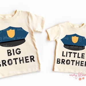 Sibling Big Brother Little Brother Police Kids Bundle PNG Big Lil Bro Sublimation Digital Design Download Big Brother