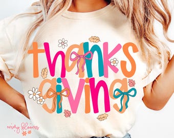 Thanksgiving PNG, Fall Coquette PNG, Preppy Fall PNG, Autumn Png, Trendy Png, Bows, Bright Colorful Png, Digital Design Sublimation Download