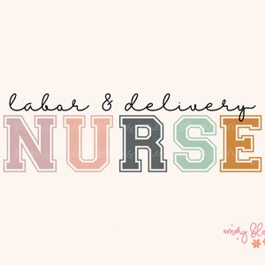 Arbeit & Lieferung PNG Digitales Design-Download, Retro Sublimation Krankenschwester PNG, Boho Krankenschwester T-Shirt Design, Druckdatei für Krankenschwestern, gesundheitsfürsorge