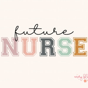 Future Nurse PNG Digital Design Download, Retro Sublimation Nurse PNG, Boho Nurse T Shirt Design, Print File for Nurses, Healthcare Png