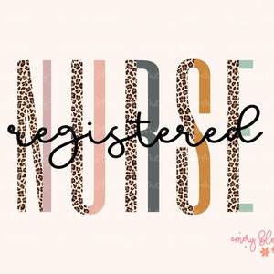 Registered Nurse PNG Digital Design Download, Retro Sublimation Nurse PNG, Boho Nurse T-Shirt Design, Print-Datei für Krankenschwestern, gesundheitswesen