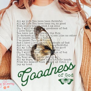 Goodness of God PNG Vintage Christian Sublimation Designs Faith Shirt Design Worship Song Streetwear Clipart Concert Jesus Tee Graphic DTF