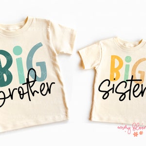 Sibling Colorful Matching Big Sister Big Brother PNG Bundle, Sibling, New Baby Announcement, Sublimation Digital Download