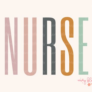 Nurse PNG Digital Design Download, Retro Sublimation Nurse PNG, Boho Nurse T Shirt Design, Print File for Nurses, Healthcare Png