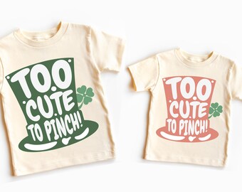 Matching Siblings St. Patricks Day PNG, Too Cute To Pinch, Brother Png, Sister Png, Shamrock Png, Lucky Charm, Kids Png, Boy Png, Girl Png