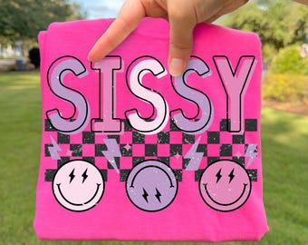 Sissy PNG, Kids Png, Girly Png, Checkered Png, Sibling Png, Feral Png, Preppy Png, Lightning Png, Bolt Png, Toddler Png, Grunge Png, Sister